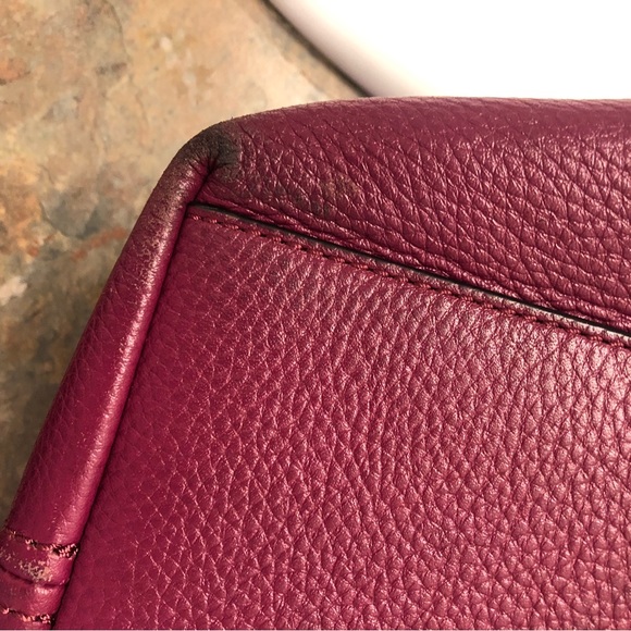 Kate Spade large leather hobo shoulder bag, raspberry pink with champagne lining - Picture 14 of 14